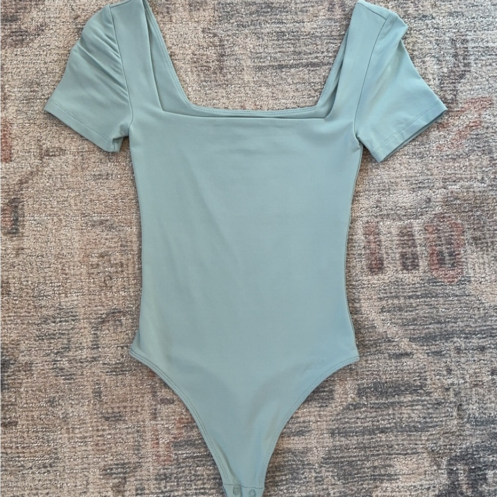 Sage Green Square Neck Bodysuit